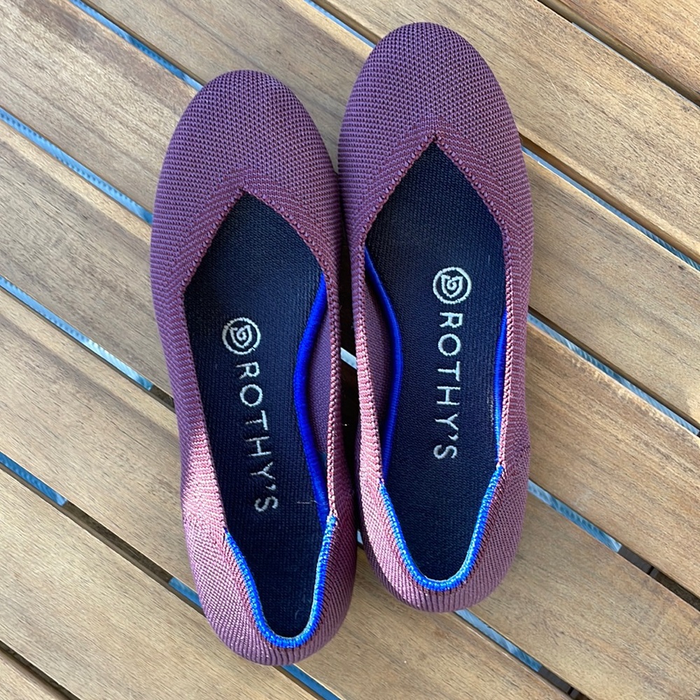 Size 5 Wine Rothy’s Flats - Retired Color!